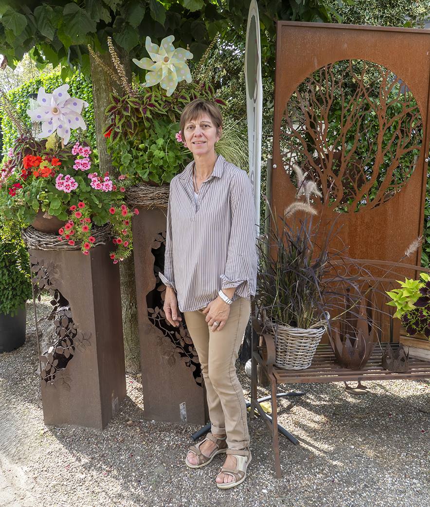 Diana Bories im Blumenhaus